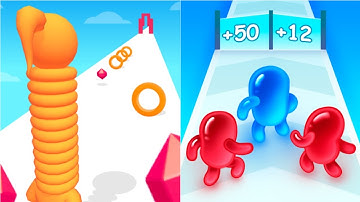 looking good join blob clash 3D vs long neck run android ios gameplay