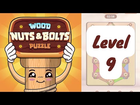 Wood Nuts & Bolts Puzzle Level 9 - Walkthrough and Answer Key