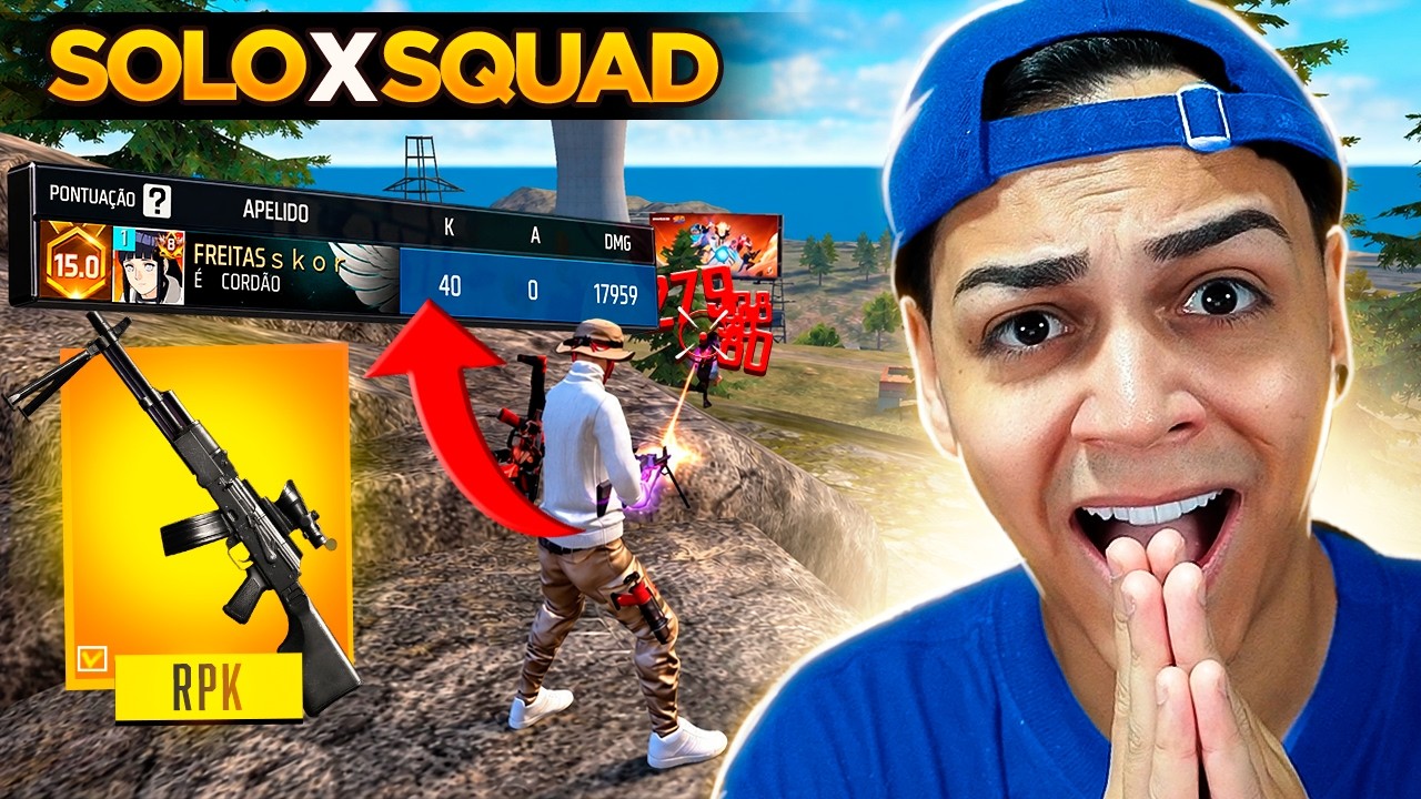 HISTÓRICO! FIZ 40 KILLS E QUEBREI MEU RECORD USANDO A NOVA RPK NO RUSH FRENÉTICO!! FREE FIRE