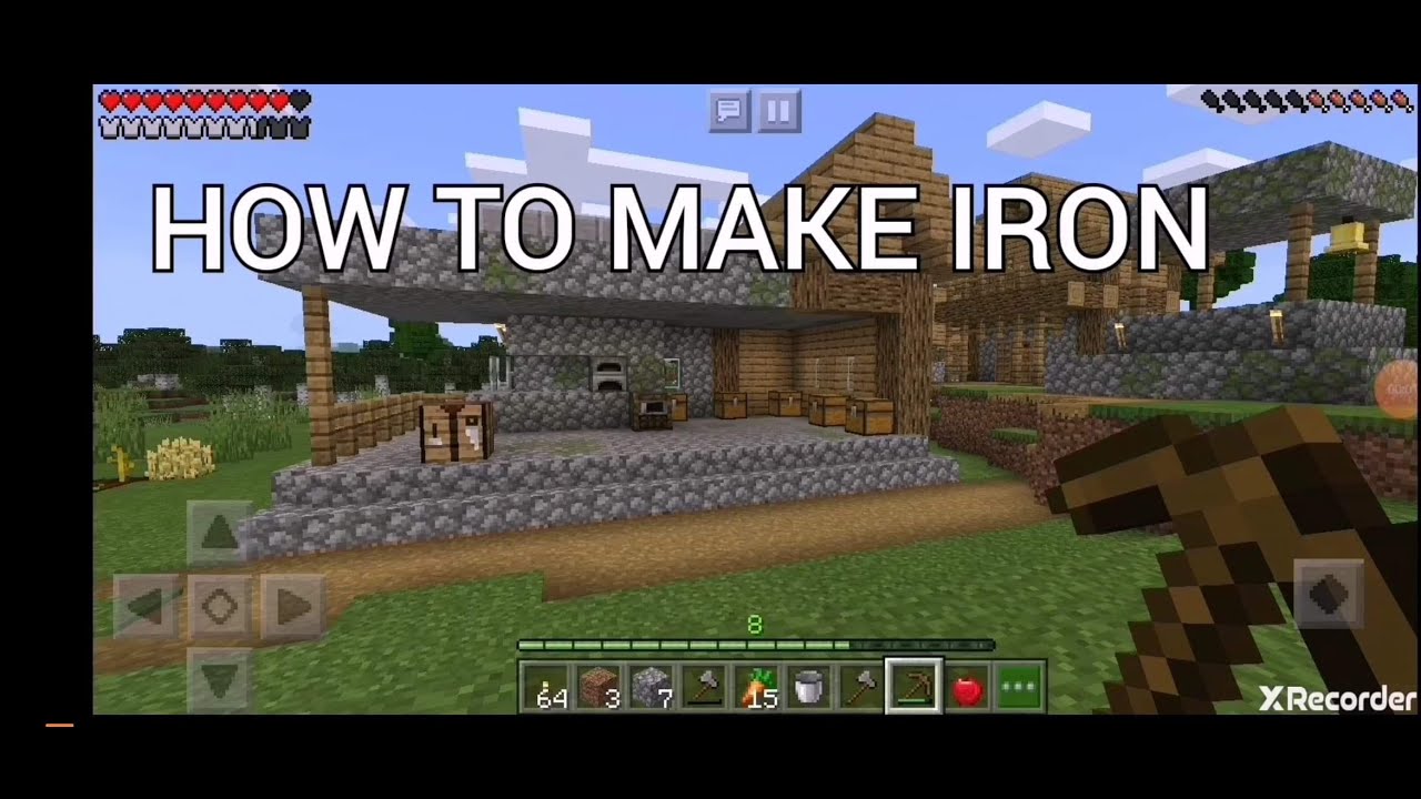 HOW TO MAKE IRON IN MINECRAFT IN SURVIVAL MODE - YouTube