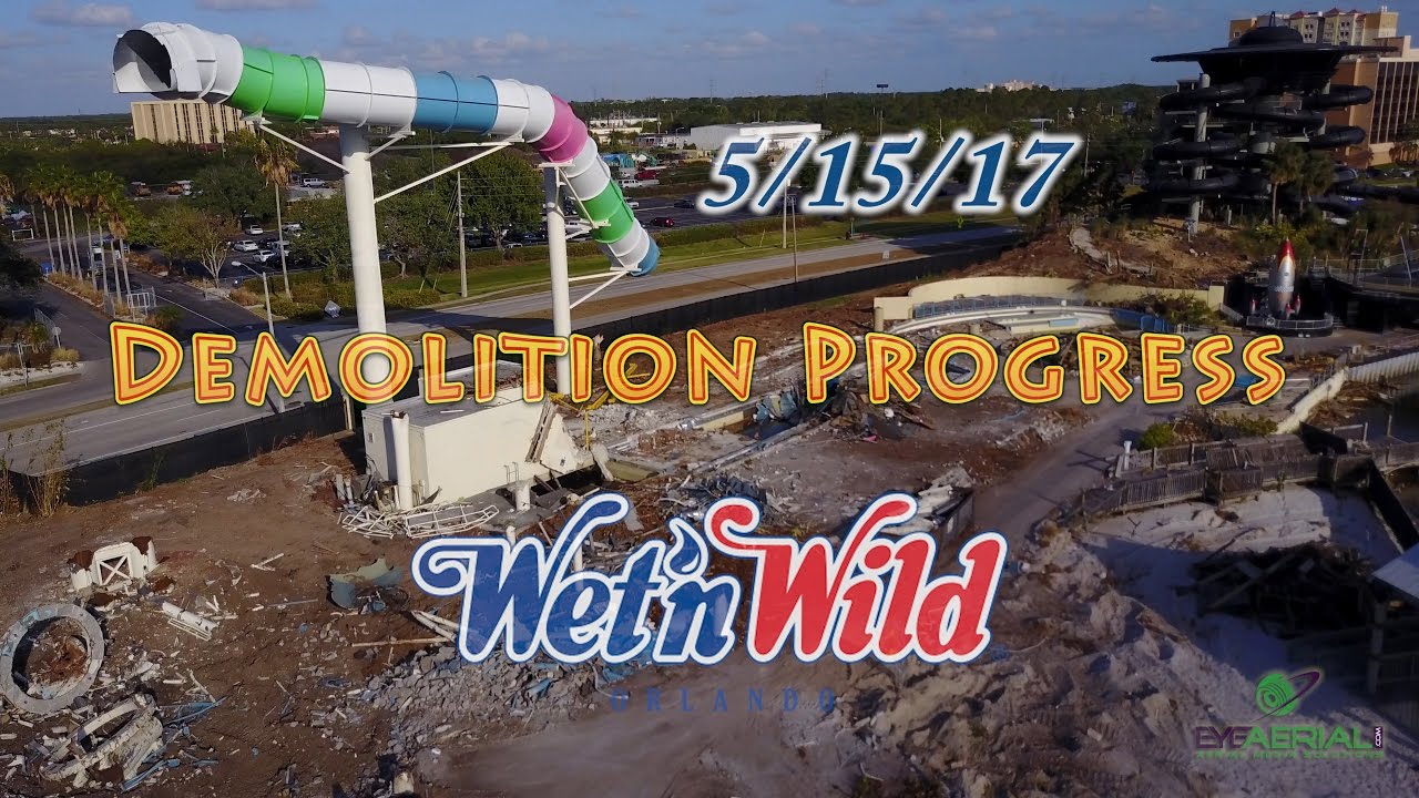 Wet ‘n Wild Orlando – 5/15/17 Demolition Progress w/ DJI Mavic [4k]