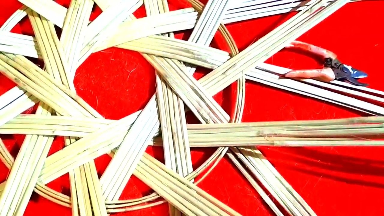 Cara membuat sangkar ayam bulat anyaman 5