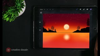 Digital drawing for Landscape with iPad 7 using the Procreate app screenshot 5