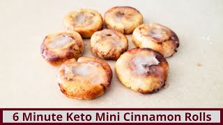 6 Minute Keto Mini Cinnamon Rolls (Nut Free and Gluten Free)