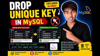 drop unique How to Drop UNIQUE KEY in MySQL | ALTER TABLE DROP INDEX Explained in Hindi