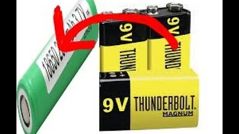Replace A 9 Volt Battery With Three 18650 Batteries
