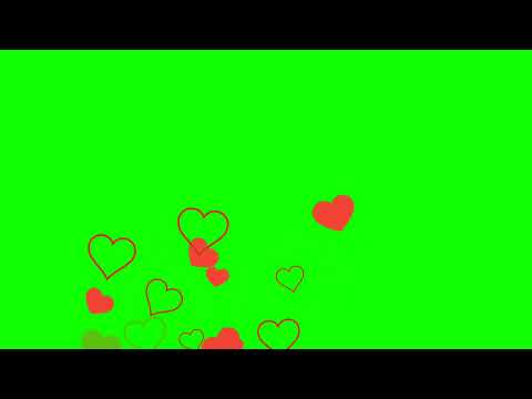 Animation love in green screen.|| love green screen video