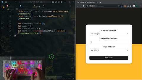 ASMR Programming - Quiz Game With Api - No Talking