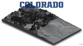 Colorado Topography  - 3D Elevation Map