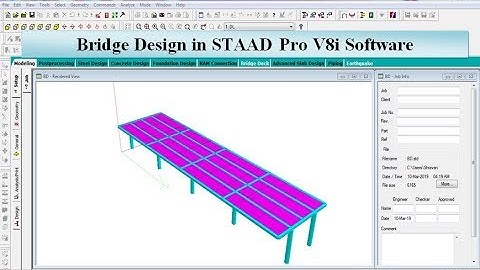 Bridge design in Staad Pro Software