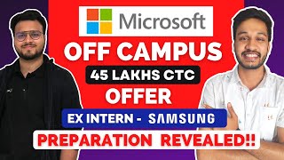 Off-Campus Placement at Microsoft | How to crack Microsoft  | Microsoft Interview Experience