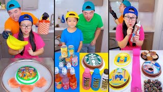 Starbucks cake vs Minecraft cake ice cream challenge!🍨 #funny by Ethan Funny Family