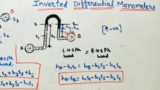 Inverted differential Manometer :