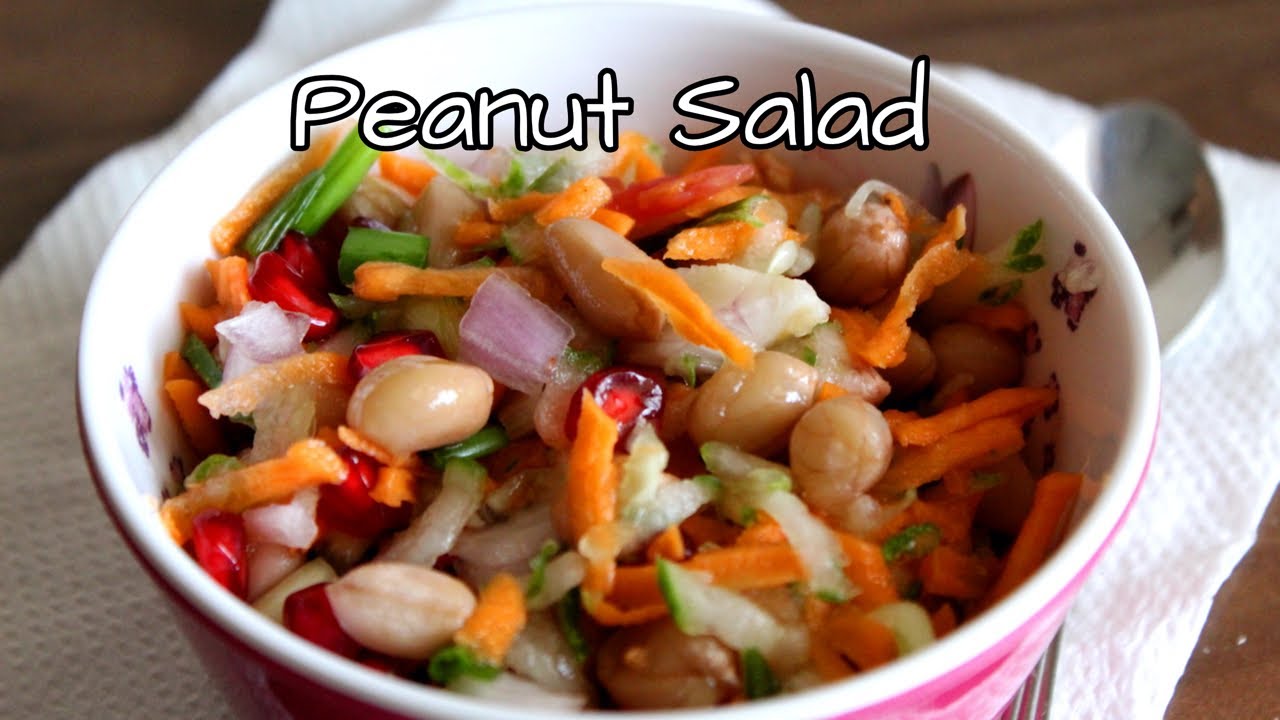 Roasted peanut salad How to make groundnuts salad sangskitchen