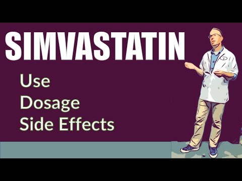 Use for Simvastatin including 10 mg, 20 mg and 40 mg dosage and side effects