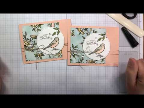 Stampin Up Free As A Bird Birthday Card Tutorial Youtube 