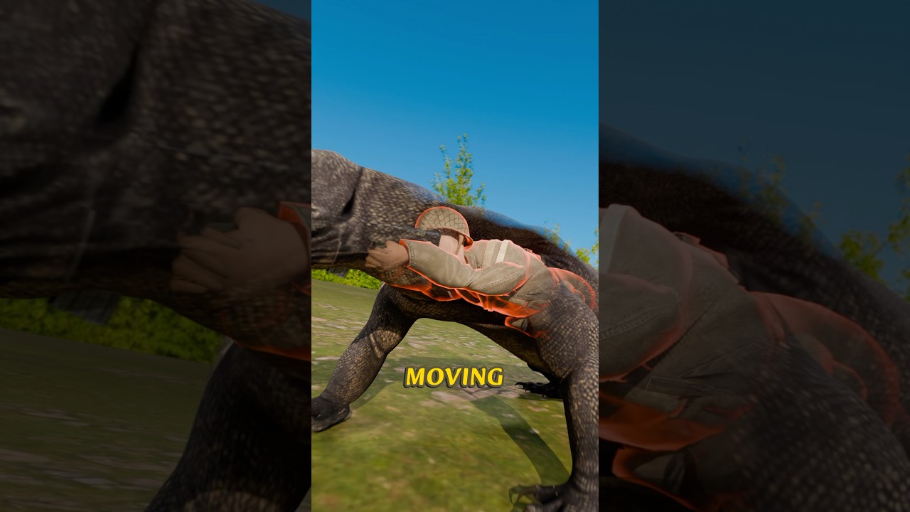 He Hid Inside a Komodo Dragon... Big Mistake #shorts