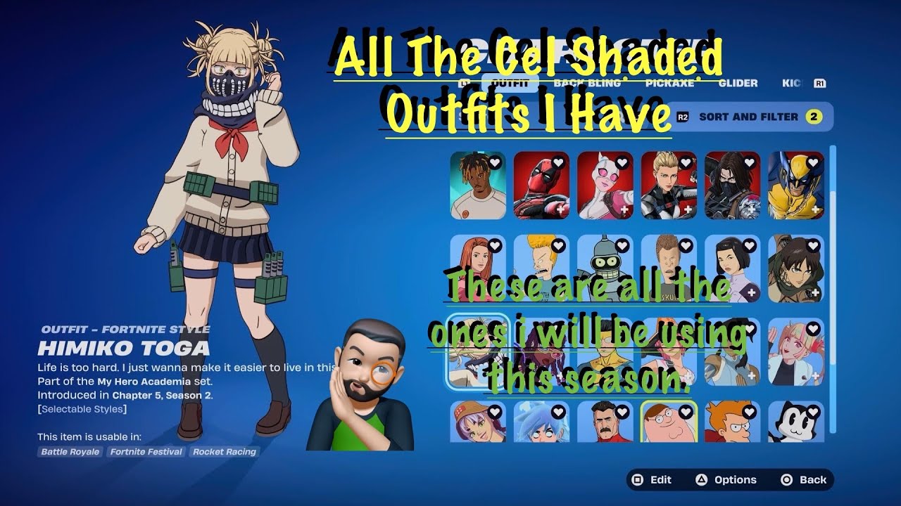 All My Cel Shaded Fortnite Outfit... So Far