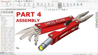 Solidworks tutorial | Assembly of Swiss Plier in Solidworks Part 4