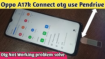 Oppo A17k otg Support setting // Otg not working problem solve