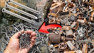 Manufacturing process of Iron Nails in Factory | factory mass production