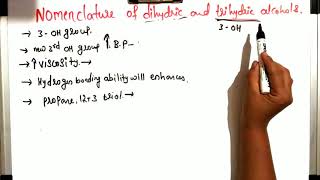Nomenclature of dihydric and trihydric alcohols