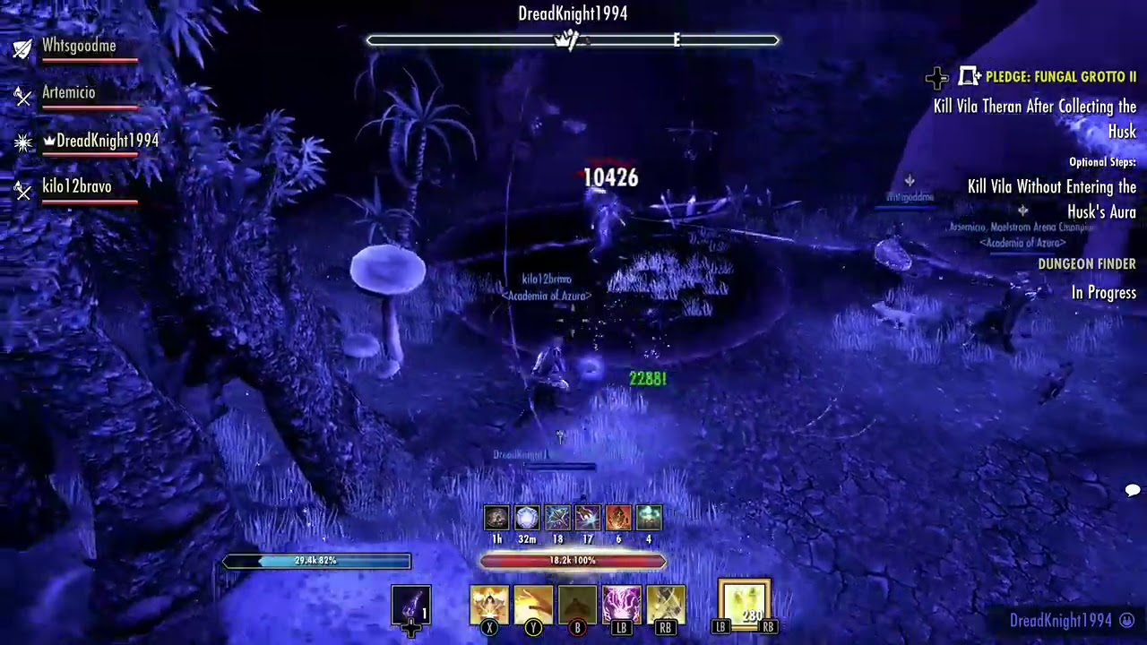 Final boss, Fungal Grotto II (veteran), ESO Tamriel Unlimited YouTube