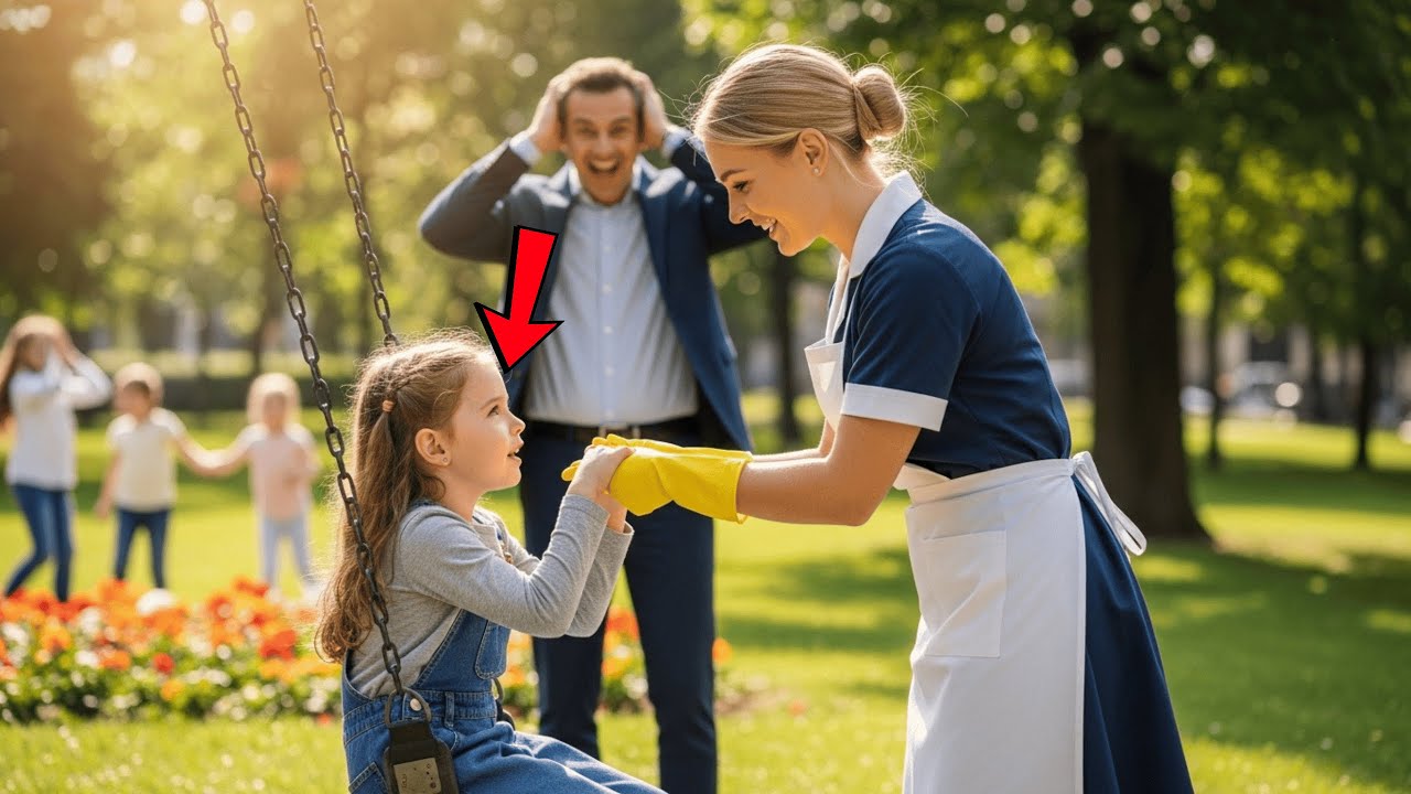 Un milionar și-a dus fiica mută în parc la Arad… O mamă singură de la salubritate face un miracol!