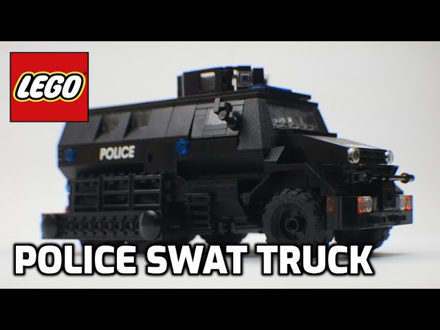 Battle Brick Armored Police SWAT Truck Custom Set