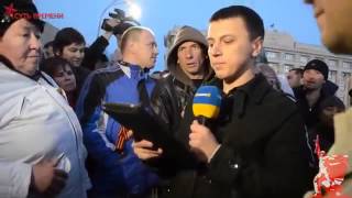 Харьков Антимайдан Харьковчане прогоняют журналистов телеканала 'Украина'
