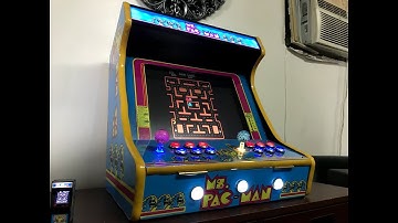 19” Custom Made Ms Pac-Man LED Bartop Arcade
