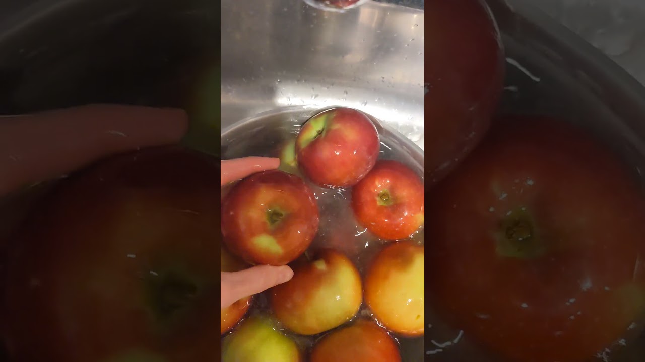 How to remove wax from store apples? Hot water and baking soda