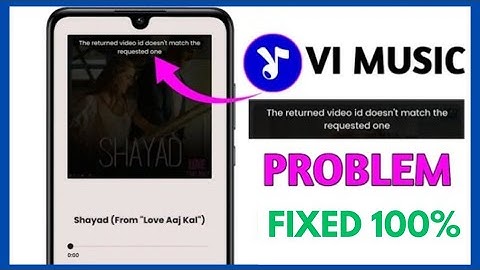 Vi music the returned video id doesn