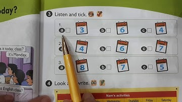 Tiếng Anh lớp 4 unit 3 lesson 1