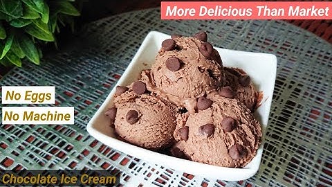 Chocolate Ice Cream Ready in 5 minutes + freeze time! Only 4 Ingredients! No Ice Cream Machine!