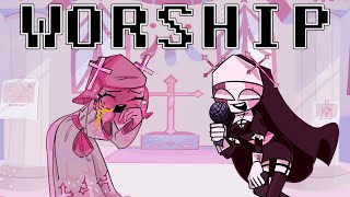 FNF WORSHIP But Sarvente Minus and Sarvia Sing It (FNF Mods)