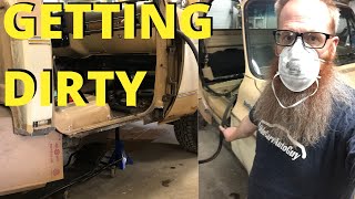 HOW I REPLACE CAB CORNERS AND ROCKER PANELS 1977 CHEVY C10 SQUARE BODY PART 2