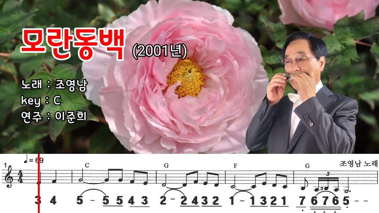 모란동백 (C) / 조영남 노래  하모니카 연주
