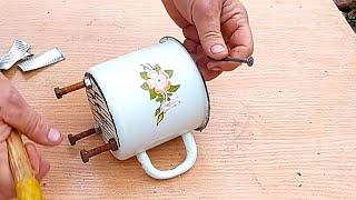 Взял кружку и сделал своими руками самоделку. Печь щепочница. Как сделать печь щепочницу. видео
