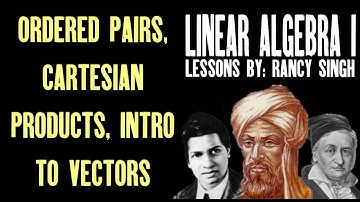 Ordered Pairs, Cartesian Product in R, Vectors Intro and Examples [Linear Algebra]
