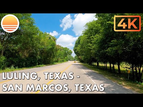 🇺🇸[4K60] Luling, Texas to San Marcos, Texas! 🚘 Drive with me on a Texas highway!