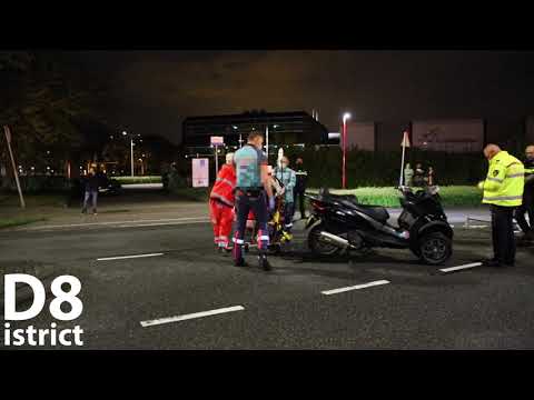 Bestuurder motorscooter zwaargewond na eenzijdige aanrijding Zilverstraat Zoetermeer