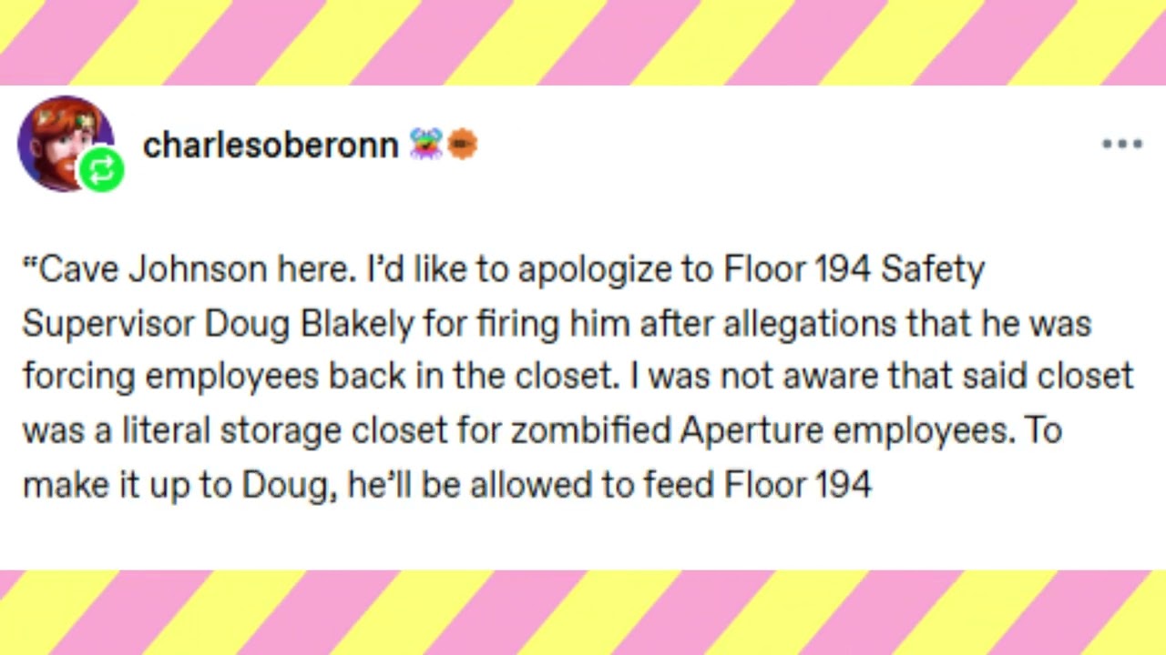 Cave Johnson Pride Month Announcements