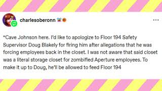 Cave Johnson Pride Month Announcements