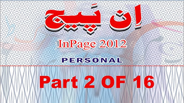 Inpage Tutorial for beginners in Urdu / Hindi : 2 of 16 Environment / Uses of toolbar