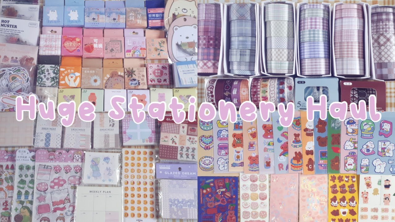 Huge Stationery Haul 🛍 aesthetic and koreaninspired shopee finds with
