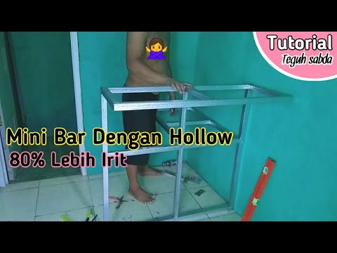 Ide kreatif Membuat meja  dapur  mini bar dengan hollow baja  