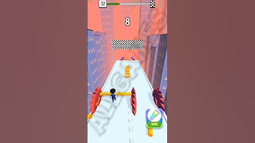 Roof Rails LVL 32 Gameplay FUN GAME #shorts #RoofRails #fungames #viralvideo