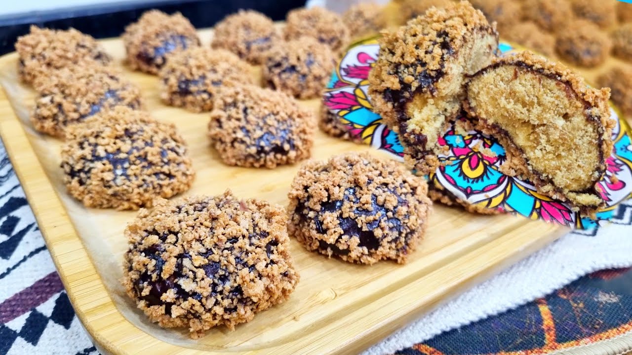 مطبخ ام وليد / هاد الحلوة تحفة ، حلوة جافة بدون بيض بطعم البنيون بزاف بنينة 😋👍.