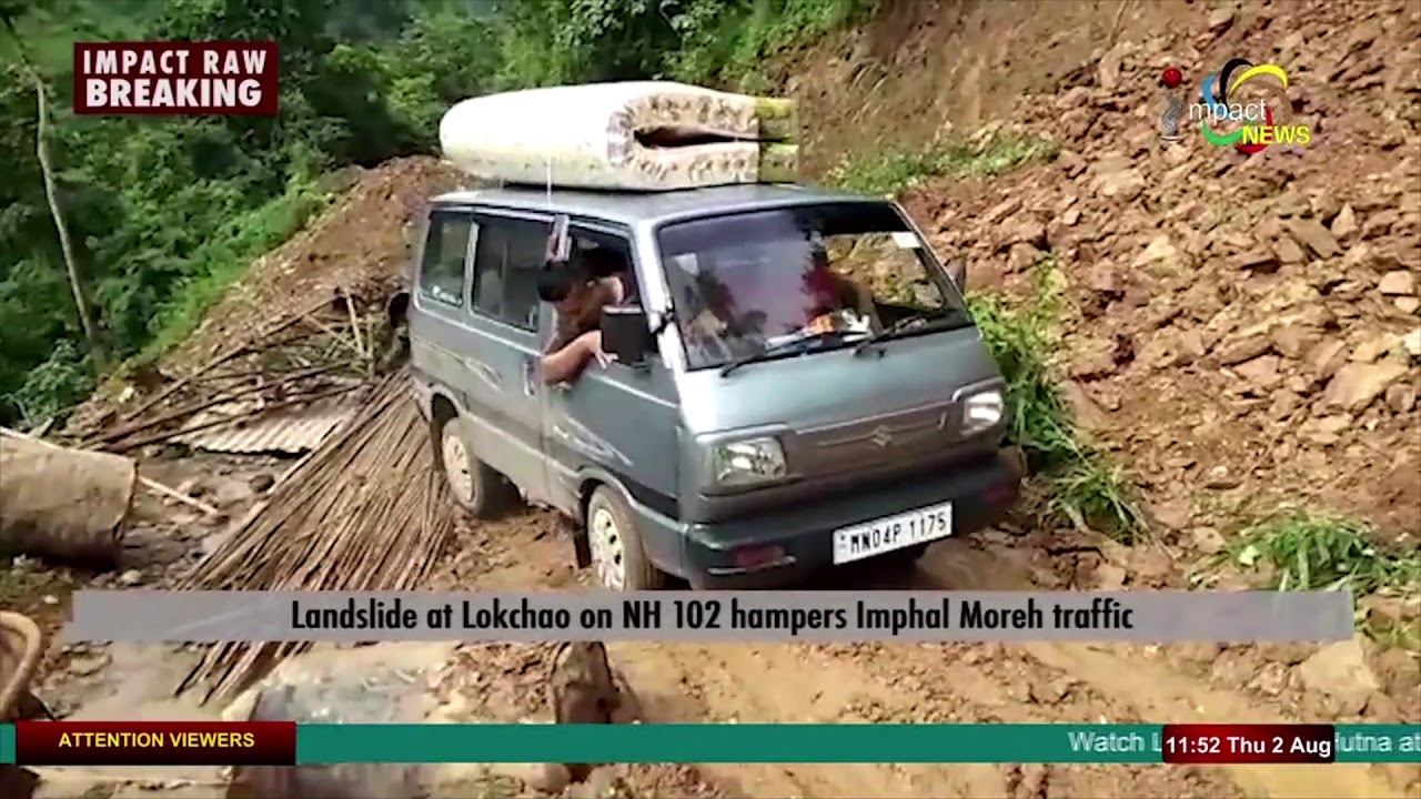 impala chevrolet Lanslide at lokchao on NH 102, Impact Raw 02 August 2018
